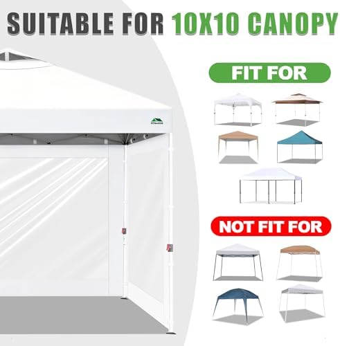 Clear Canopy Sidewalls for 10x10 Pop Up Tent, White