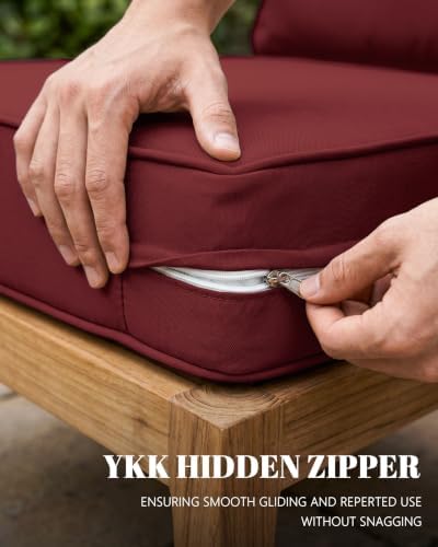 14 Pcs Outdoor Cushion Slipcovers Outdoor Patio Cushion Covers Replacement Waterproof with Zipper for Outdoor Furniture, Patio Sofa Couch 3 Sizes, Covers Only