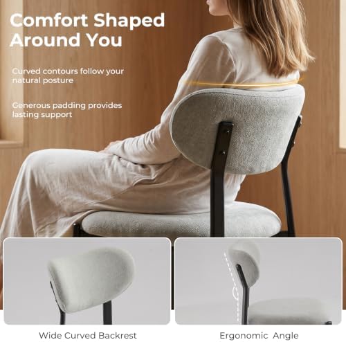 Dining Chairs Set of 4, Modern Upholstered Fabric Kitchen Chairs