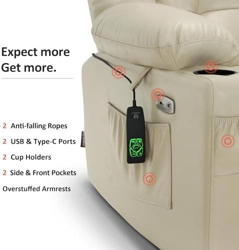 MCombo Large Dual Motor Power Lift Recliner Chair for Elderly 7896