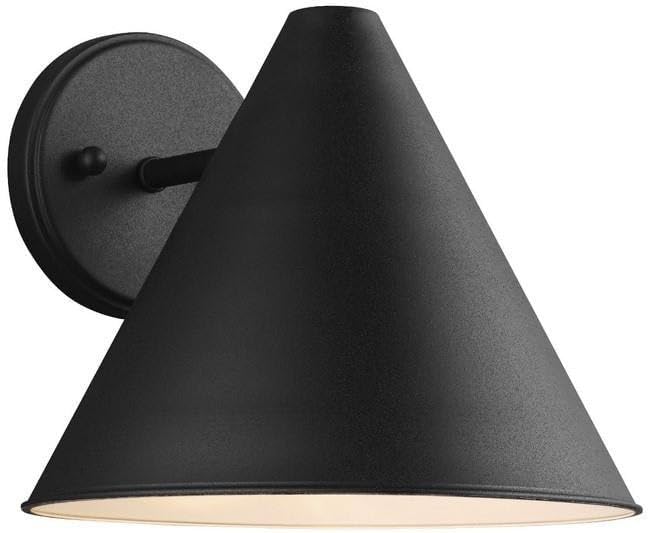 Generation Lighting Crittenden Outdoor Wall Sconce, Black Aluminum