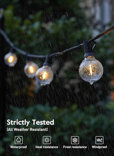 Brightown Outdoor String Lights, 69FT G40 LED IP65 Waterproof Patio Lights