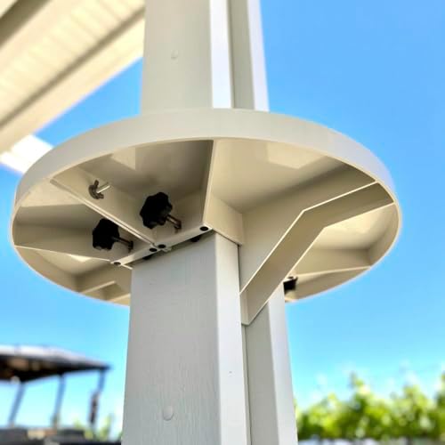 ALUMATABLE™ Aluminum Patio Cover Post Table (Adobe)