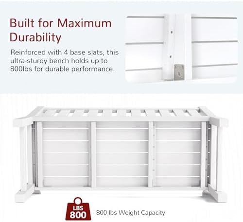 Stoog 2-Person Outdoor Bench with 800 lbs Capacity, Never Fade or Rot