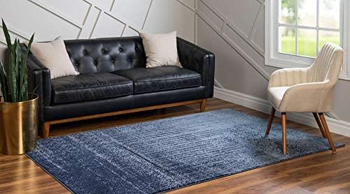 Unique Loom Del Mar Collection Area Rug - Jennifer (10' 6" x 16' 5" Rectangle, Blue/ Navy Blue)