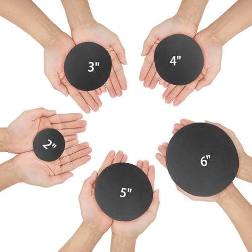 Skyflame 12PCS Black Ceramic Fireplace Balls, Mixed of 4 Sizes