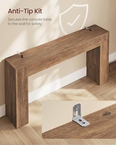 VASAGLE 63 Inches Entryway Table, Thick Tabletop Console Table, Farmhouse