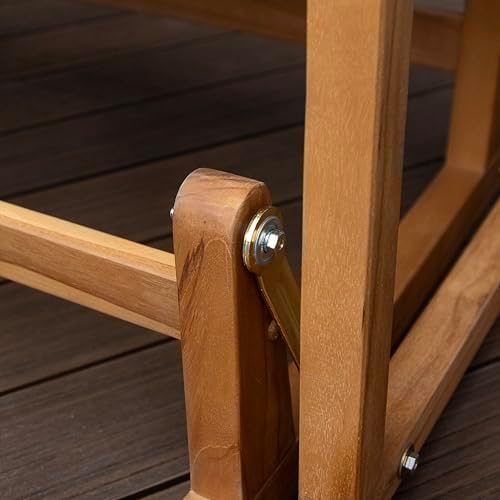Cambridge Casual Arie Teak Wood Glider Bench – Outdoor Wooden Patio Bench with Smooth Gliding Motion – Weather-Resistant Seating for Porch, Deck, Garden, or Backyard