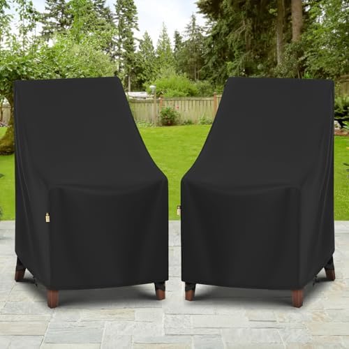 Arcedo High Back Outdoor Chair Cover Waterproof, 2 Pack, 27"W x 30"D x 42"H