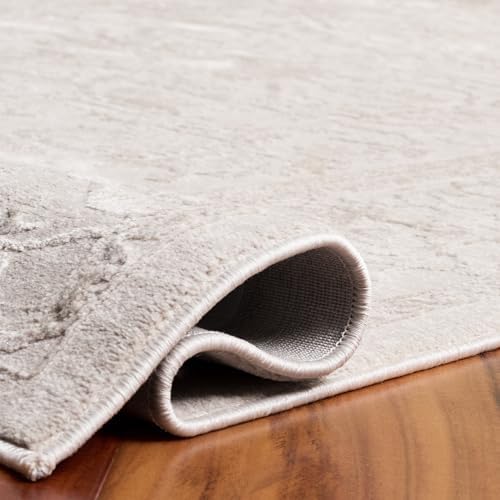 SAFAVIEH Area Rug 10' Square - Reflection Collection - Large - Cream & Ivory, Non-Shedding & Easy Cleaning, Ideal for Living Room, Bedroom (RFT665D)