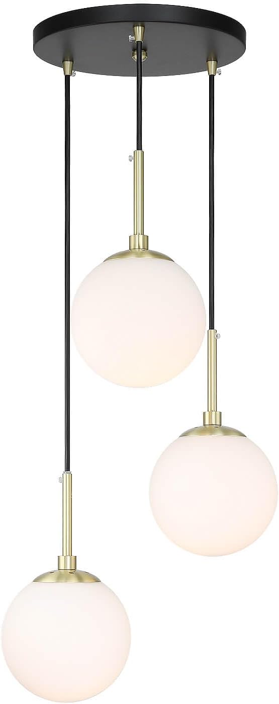 xinbei lighting 3-light cluster globe pendant light for shown in use