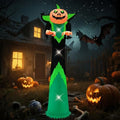 12ft Halloween Inflatable Decor with LED Lights Outdoor Blow up Decor Inflatables for Halloween/Yard/Lwan/Garden Outside Decor (12ft Black Pumpkin)