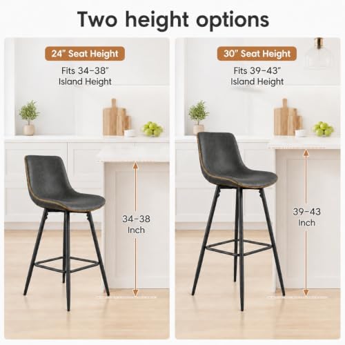 Garvee Bar Stools Set of 3, Counter Height Bar Stools