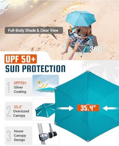 KingCamp Hammock Chair with Umbrella & Footrest,Camping Chair with Canopy