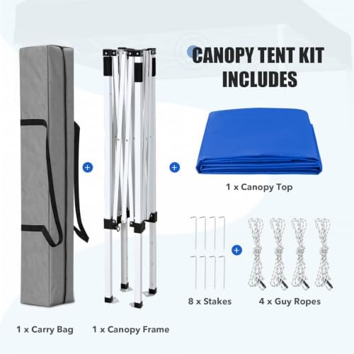EAGLE PEAK 5x5 Pop Up Canopy Tent, Blue