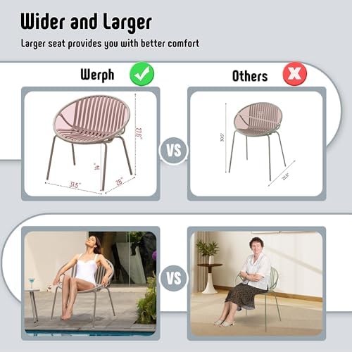Werph 3-Piece Patio Furniture Set, Bistro Gray Table and Chairs Set of 2