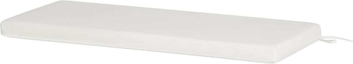 Costaelm Outdoor Bench Cushion, Waterproof and Fade Resistant Patio Seat Cushions - Non-Slip Bench Pad Cushion with Removable Cover for Garden Swing Porch Settee, 43 x 18 Inch, White