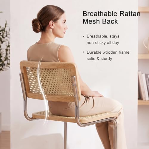 Rattan Dining Chairs Set of 2, Cesca Chairs for Kitchen Room, Mid Century