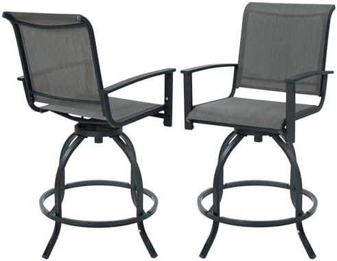 Kozyard Outdoor Swivel Bar Stools Set of 2