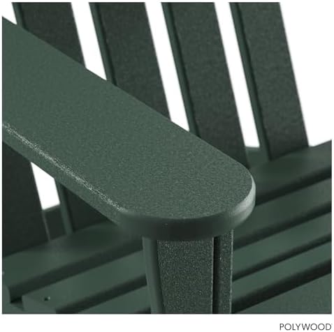 POLYWOOD AD4030GR Classic Outdoor Adirondack Chair, Green