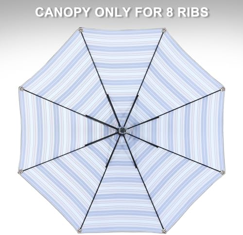 MASTERCANOPY 10ft Replacement Canopy for 8 Ribs - Black & Red stripes