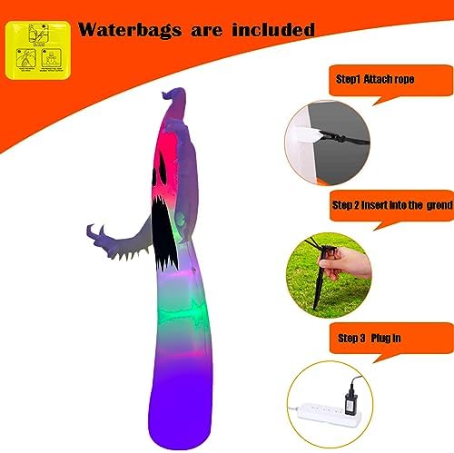SEASONBLOW 12FT Halloween Inflatable Terrible Ghost Outdoor Decoration