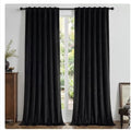 Joydeco 100% Blackout Curtains Velvet Black Out Curtain 84 Inch Drapes