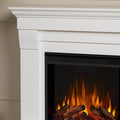 Real Flame Chateau 41” Electric Fireplace with Mantel for Living Room or Bedroom, Replaceable Fireplace Insert Heater, Realistic Log and Flame Effect, Remote Control, Timer