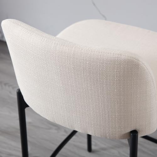 26 Inch Counter Height Bar Stools Set of 2, Modern Barstools, Beige