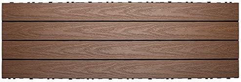 NewTechWood UltraShield Naturale 1 ft. x 3 ft. Quick Deck Outdoor Composite Deck Tile in Brazilian Ipe (15 sq. ft. Per Box)