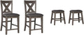 Signature Design by Ashley Caitbrook 24" Counter Height Barstools, Set of 4, Gray