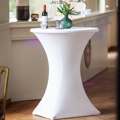 4Pack White Cocktail Table Covers 32x43 Inch Cocktail Table Tablecloth