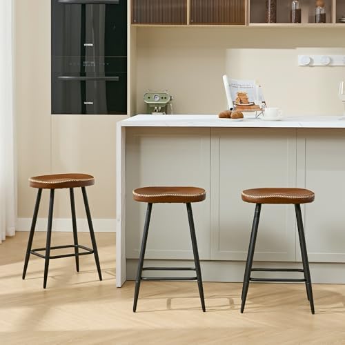 Counter Height Stools Set of 3, 24 Inch Barstools for kitchen island