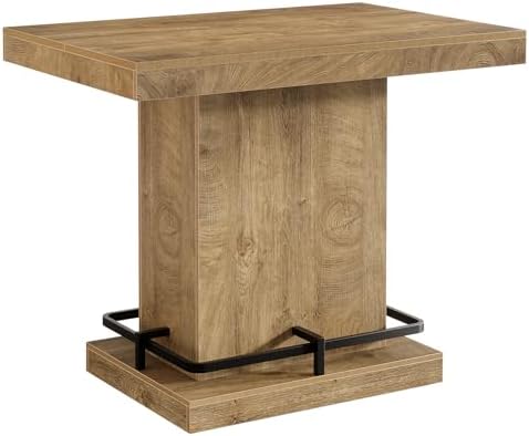Tribesigns 47" Bar Table, Industrial Bistro Pub Table with Metal Footrest, Rectangular Counter Height Table for Small Bar, Dining Coffee Cocktail Living Room