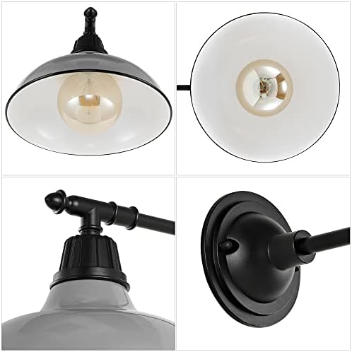 JONATHAN Y Wallace 1-Light Outdoor 12.25" Wall Sconce, Gray/Black