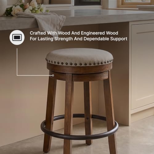 Signature Design by Ashley Valebeck Swivel Counter Height Bar Stool, 24 in