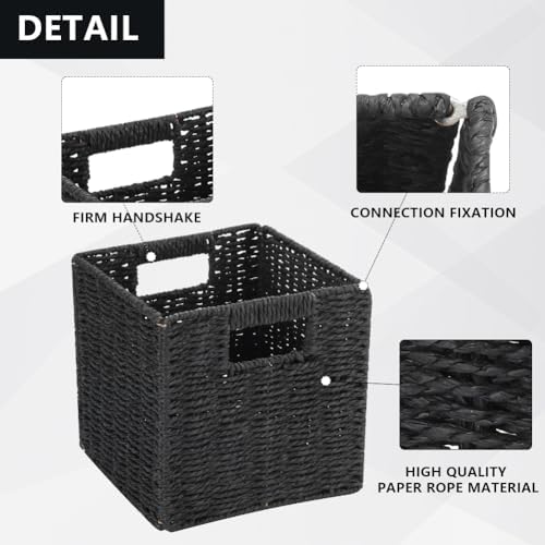 6 Pack 8.7 Inch Wicker Baskets