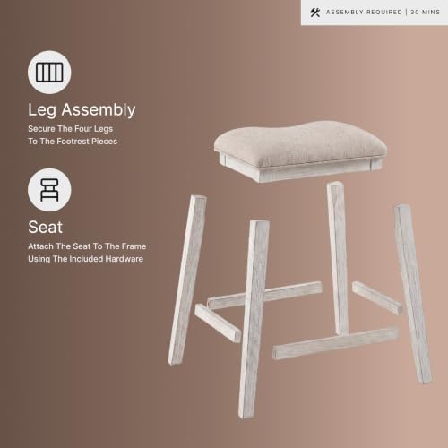 Signature Design by Ashley Skempton Counter Height Bar Stool, Set of 2