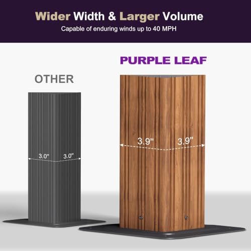 PURPLE LEAF Gazebo 10' x 12' with Light, Curtain and Netting, Wood Grain
