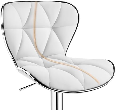 Yaheetech Bar Stools Set of 4 Modern Swivel Counter Barstools White