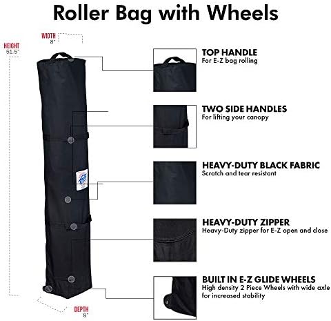 E-Z UP Sierra II Instant Pop Up Outdoor Canopy 10' x 10', Roller Bag and 4 Piece Spike Set, Royal Blue
