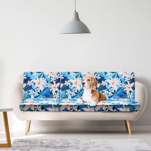 Tingjoo 8 Pcs Christmas Patio Cushion Covers, White Floral