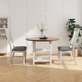 GIANTEX Wood Dining Chairs Set of 4, Farmhouse Kitchen Chairs, White
