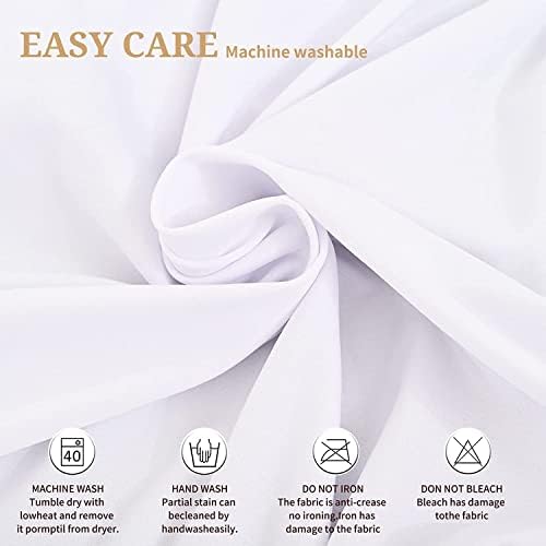 6 Packs White Round Cocktail Table Skirt 24"x 43"
