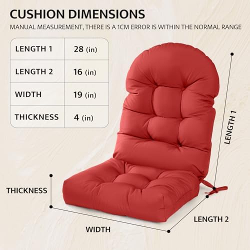 mudilun Adirondack Chair Cushion Waterproof 44x19x4in Rocking Chair Pads