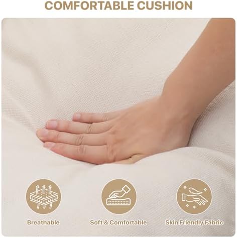 MoNiBloom Outdoor 2 Seat Hammock Chair with 3 Cushions, Beige