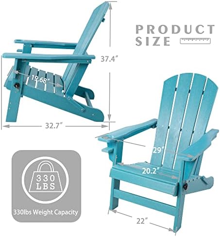 Kozyard Folding Adirondack Chair, Patio Outdoor Chairs
