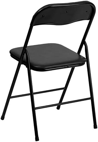 Flash Furniture Madison 5-Piece Folding Card Table and Chair Set, Black