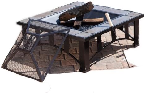 Bosmere Weatherproof Square Fire Pit Cover, 45" x 45" x 20", Green