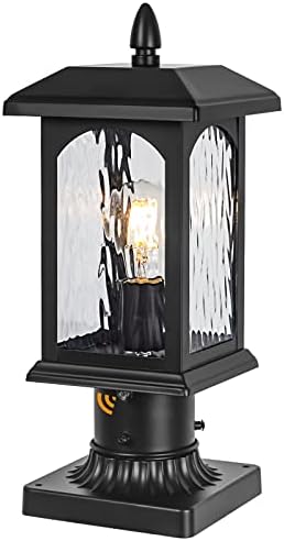 FILIYANO Dusk to Dawn Outdoor Post Lights, Pier Base Included, 1 Pack